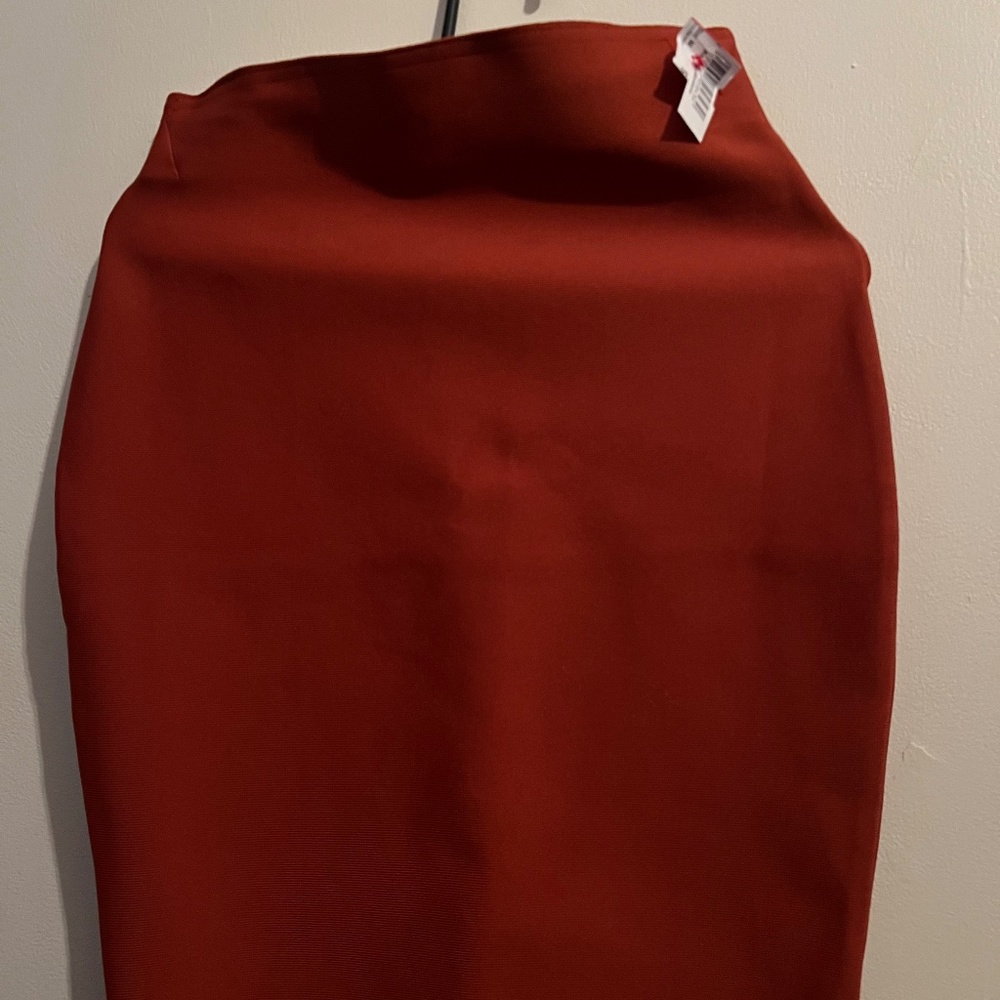 New Shinestar Pencil Rust Skirt